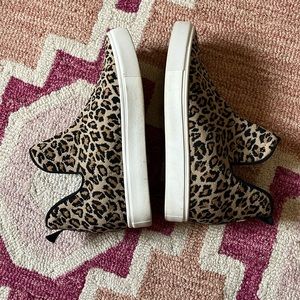 Steve Madden cheetah print ankle boots or wedge sneakers